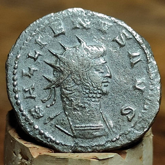 Emperor Gallienus Roman coin, Fides reverse 3rd century ancient Antoninianus,