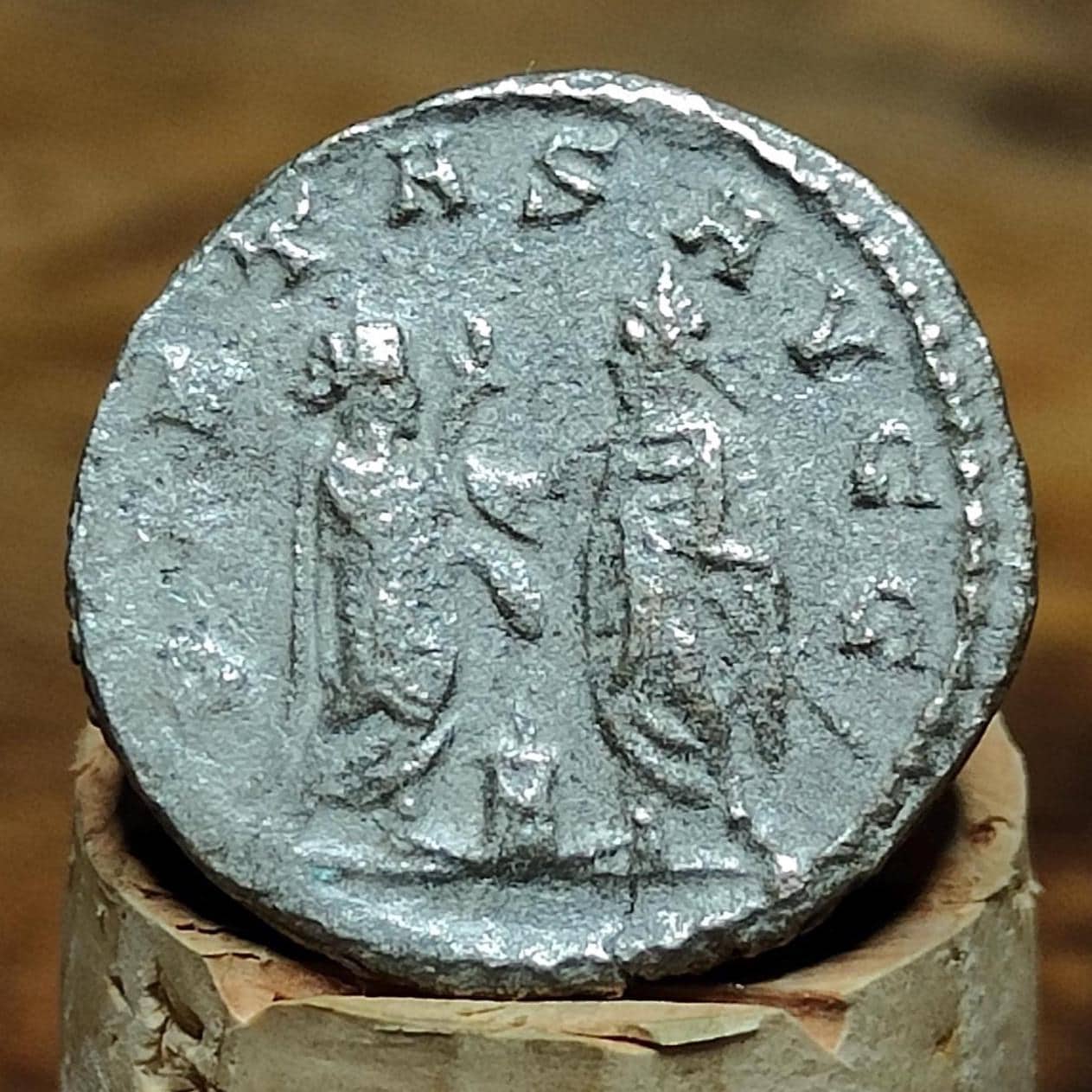 Emperor Gallienus Roman coin, Valerian reverse 3rd century ancient Antoninianus,