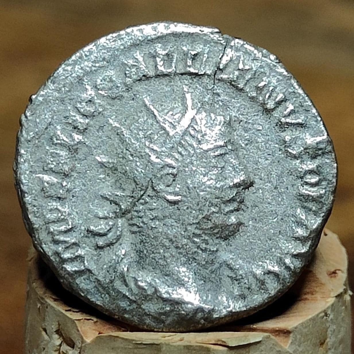 Emperor Gallienus Roman coin, Valerian reverse 3rd century ancient Antoninianus,