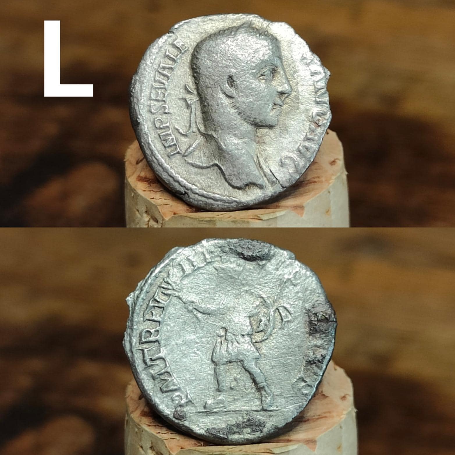 Authentic Roman silver Denarii featuring emperor of Rome, 1800 years old!