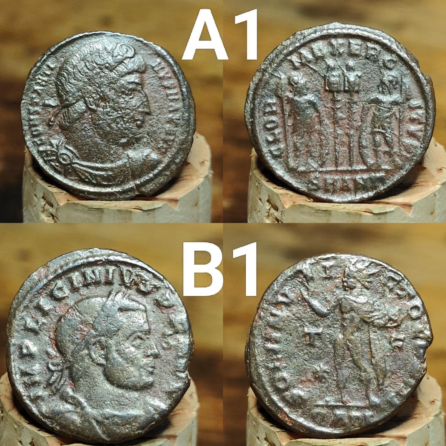 High grade Roman coins, 4th century ancient nummus