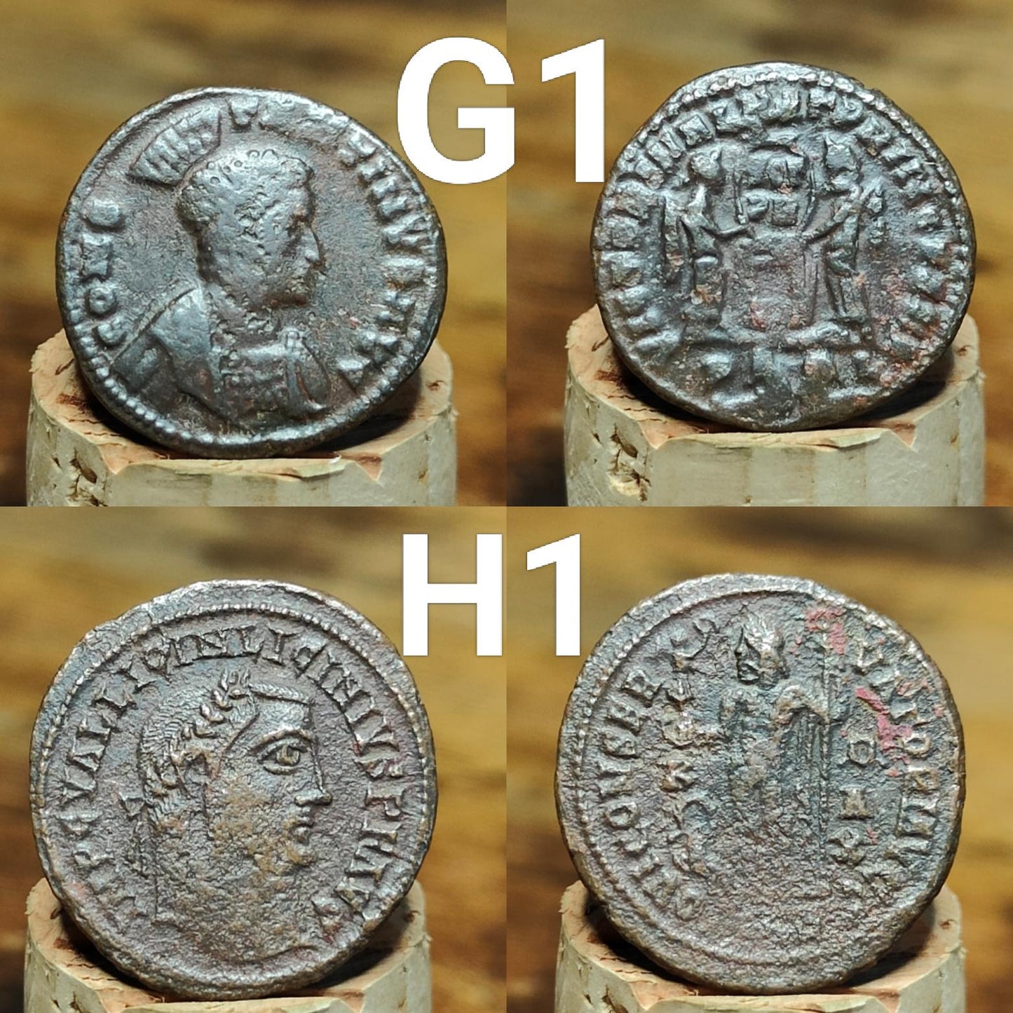 High grade Roman coins, 4th century ancient nummus