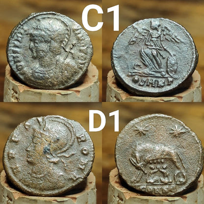 High grade Roman coins, 4th century ancient nummus