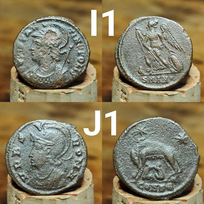 High grade Roman coins, 4th century ancient nummus