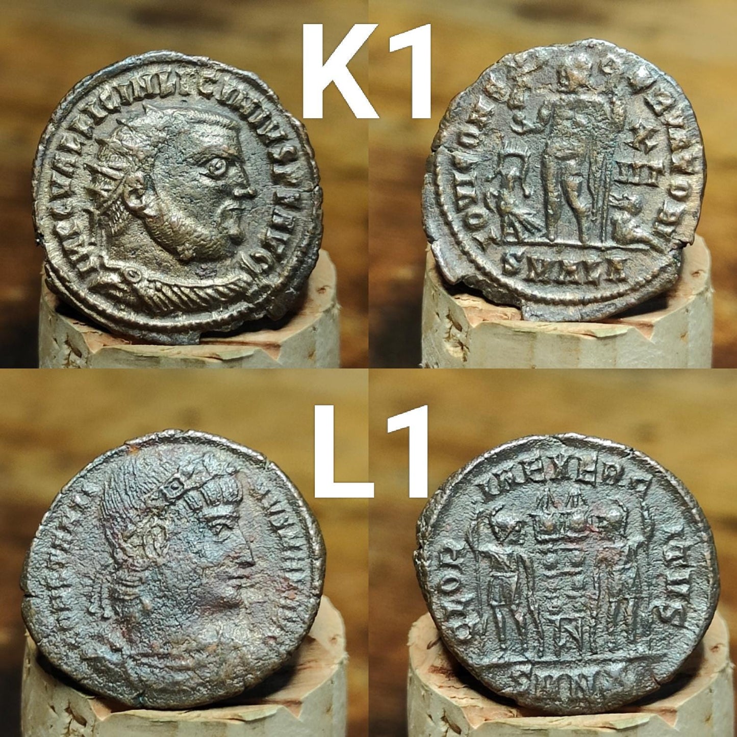 High grade Roman coins, 4th century ancient nummus