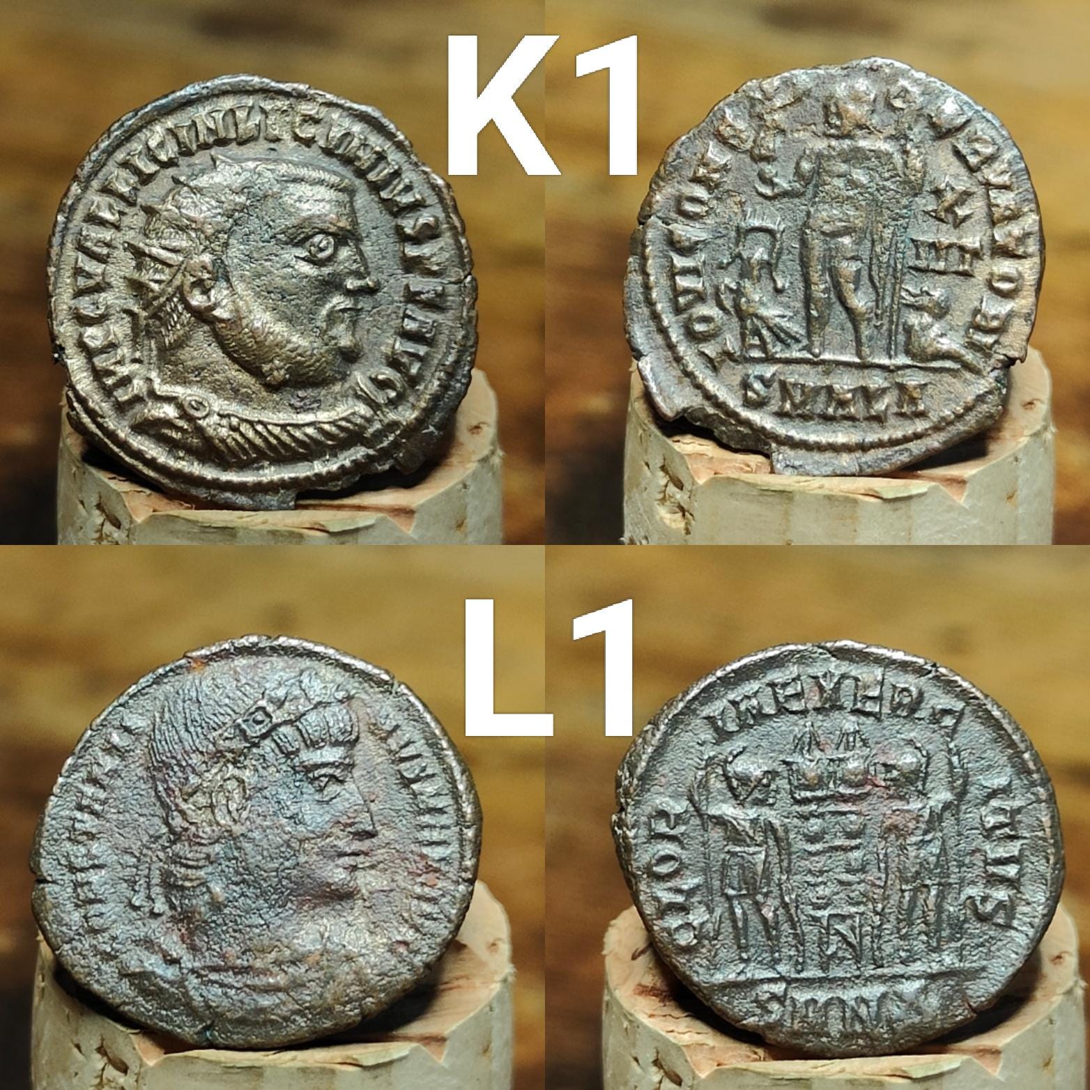 High grade Roman coins, 4th century ancient nummus