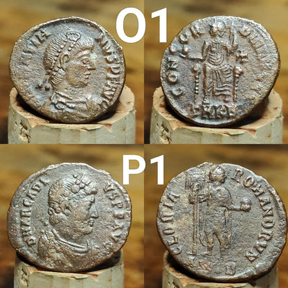 High grade Roman coins, 4th century ancient nummus