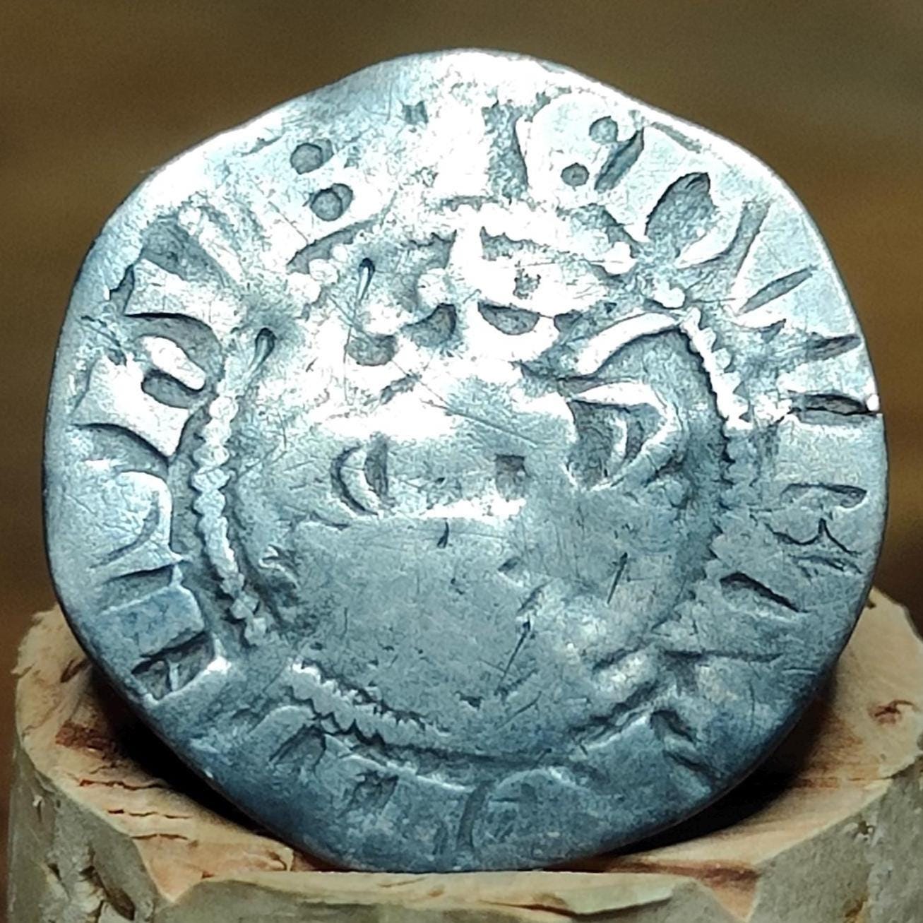 Medieval hammered silver penny coin, King Edward I , 700 years old