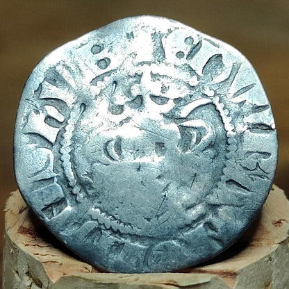 Medieval hammered silver penny coin, King Edward I , 700 years old