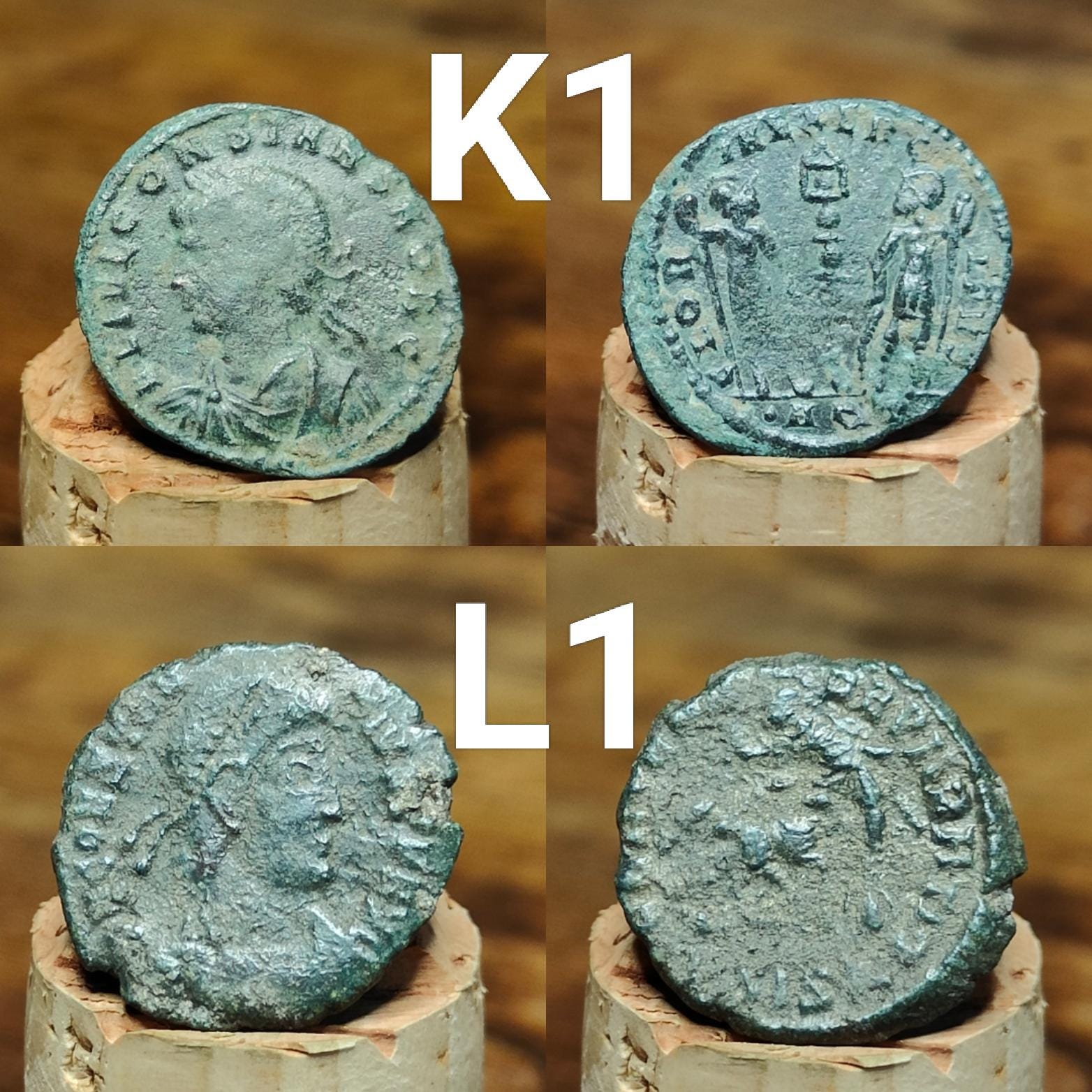 Roman coins, 4th century ancient nummus