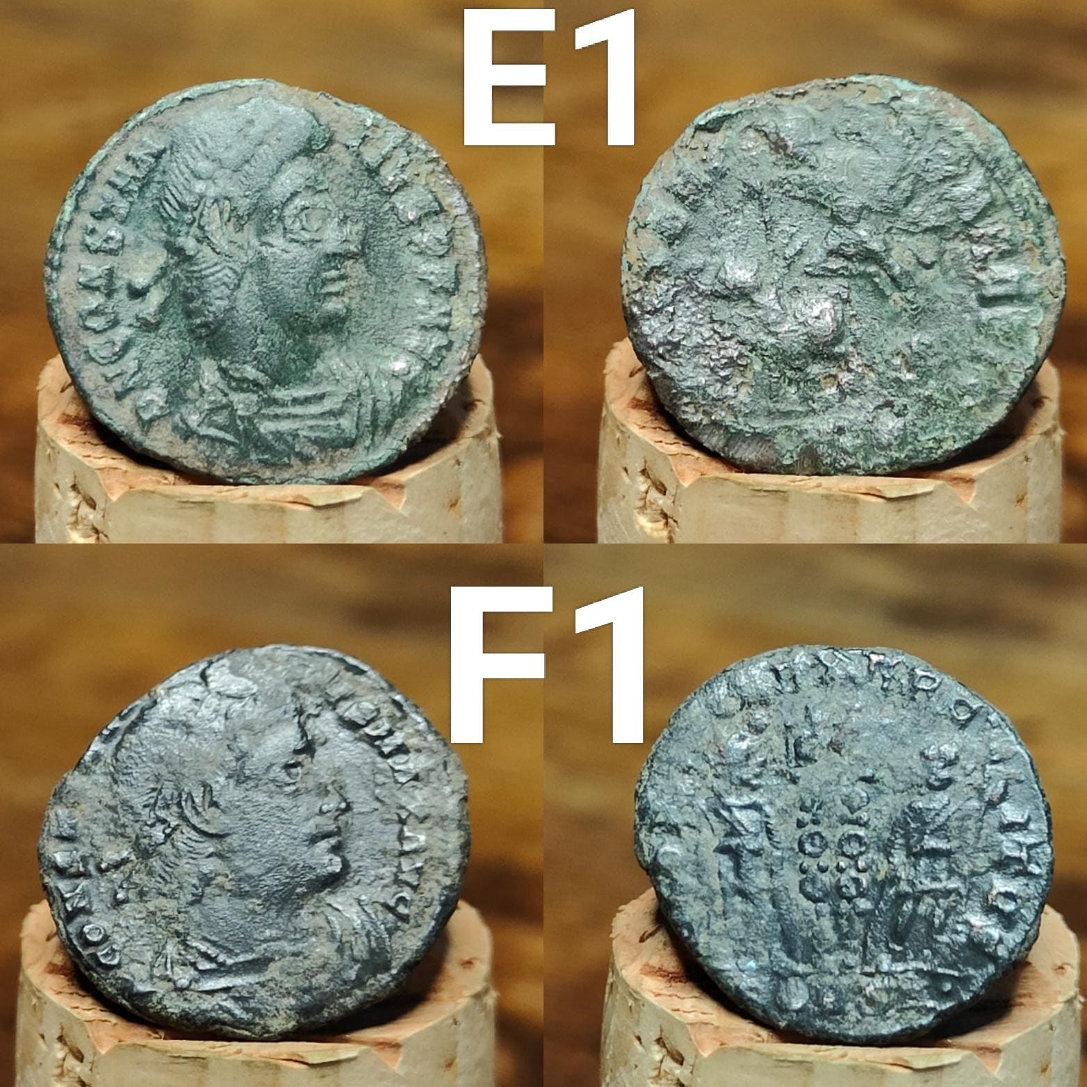 Roman coins, 4th century ancient nummus