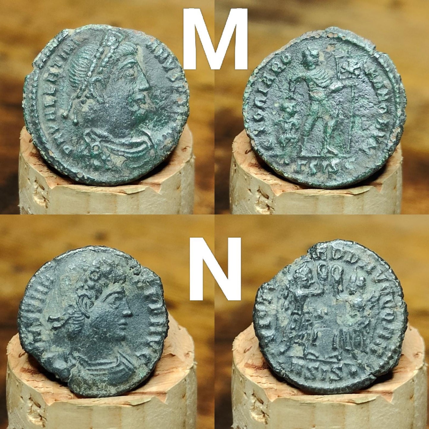 Very Fine Roman coins, 4th century ancient Nummus