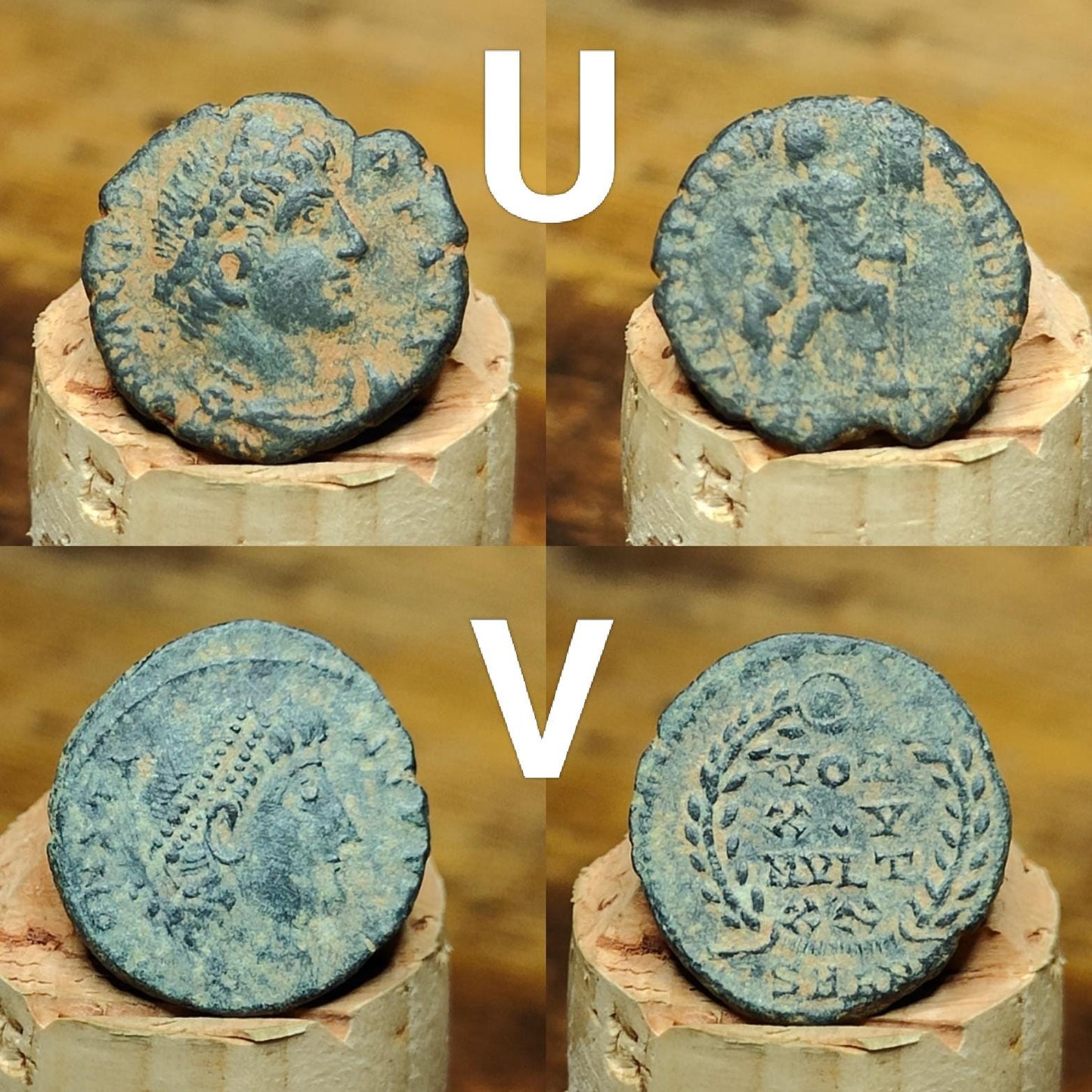 Very Fine Roman coins, 4th century ancient Nummus