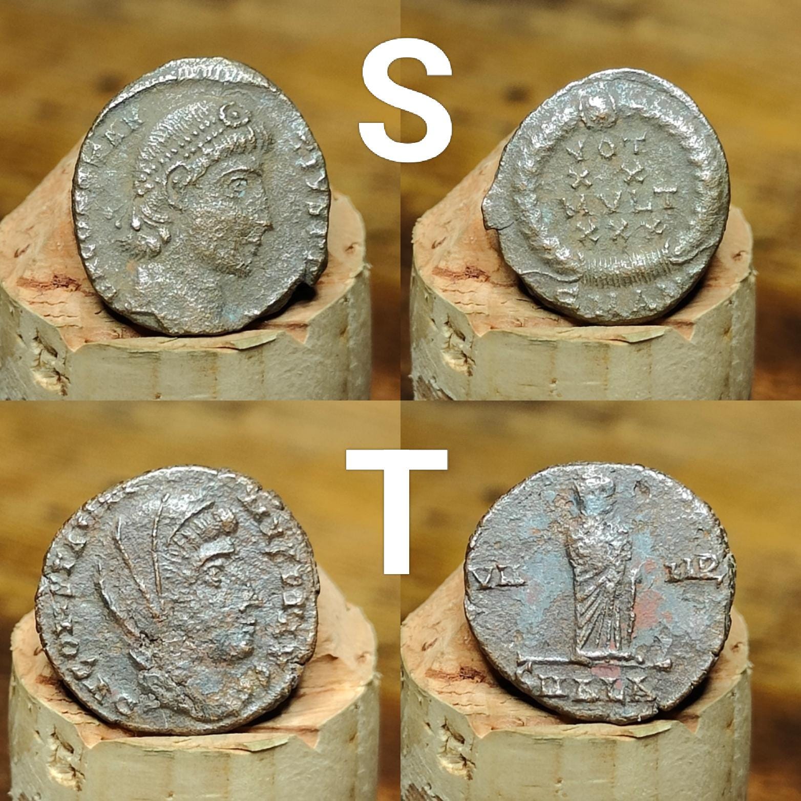 Very Fine Roman coins, 4th century ancient Nummus