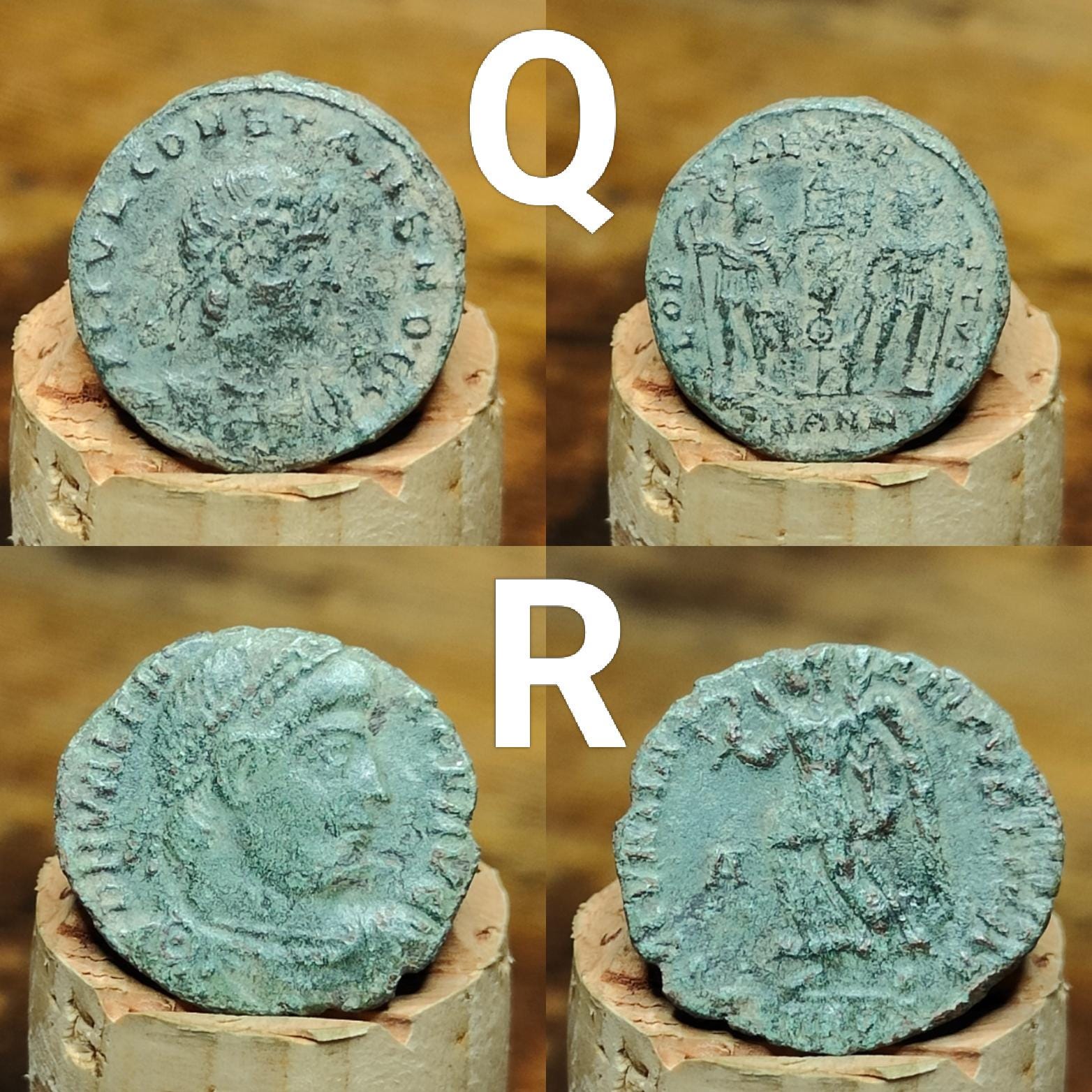 Very Fine Roman coins, 4th century ancient Nummus