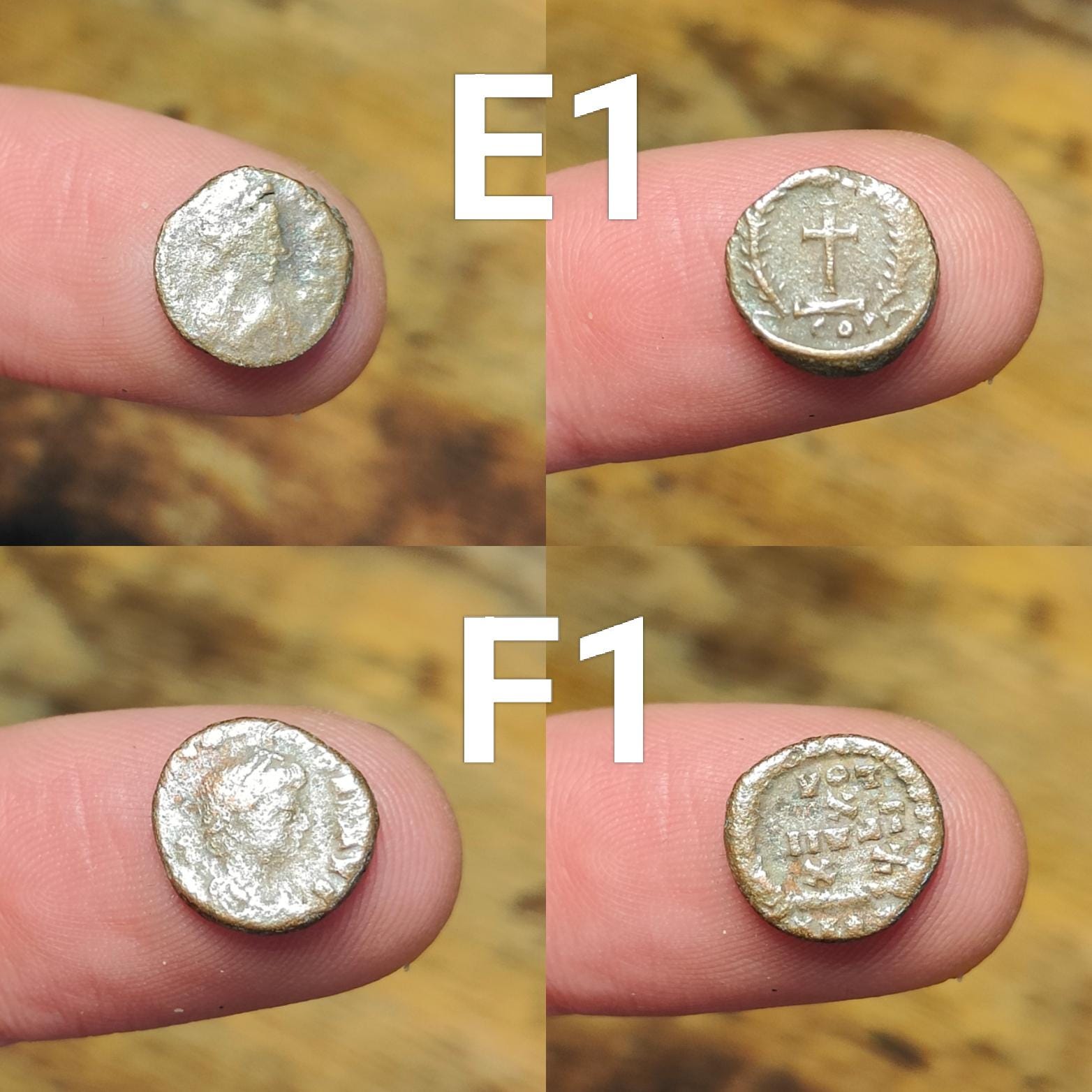 Ancient Roman/Greek minim coins, Genuine tiny coins over 1600 years old