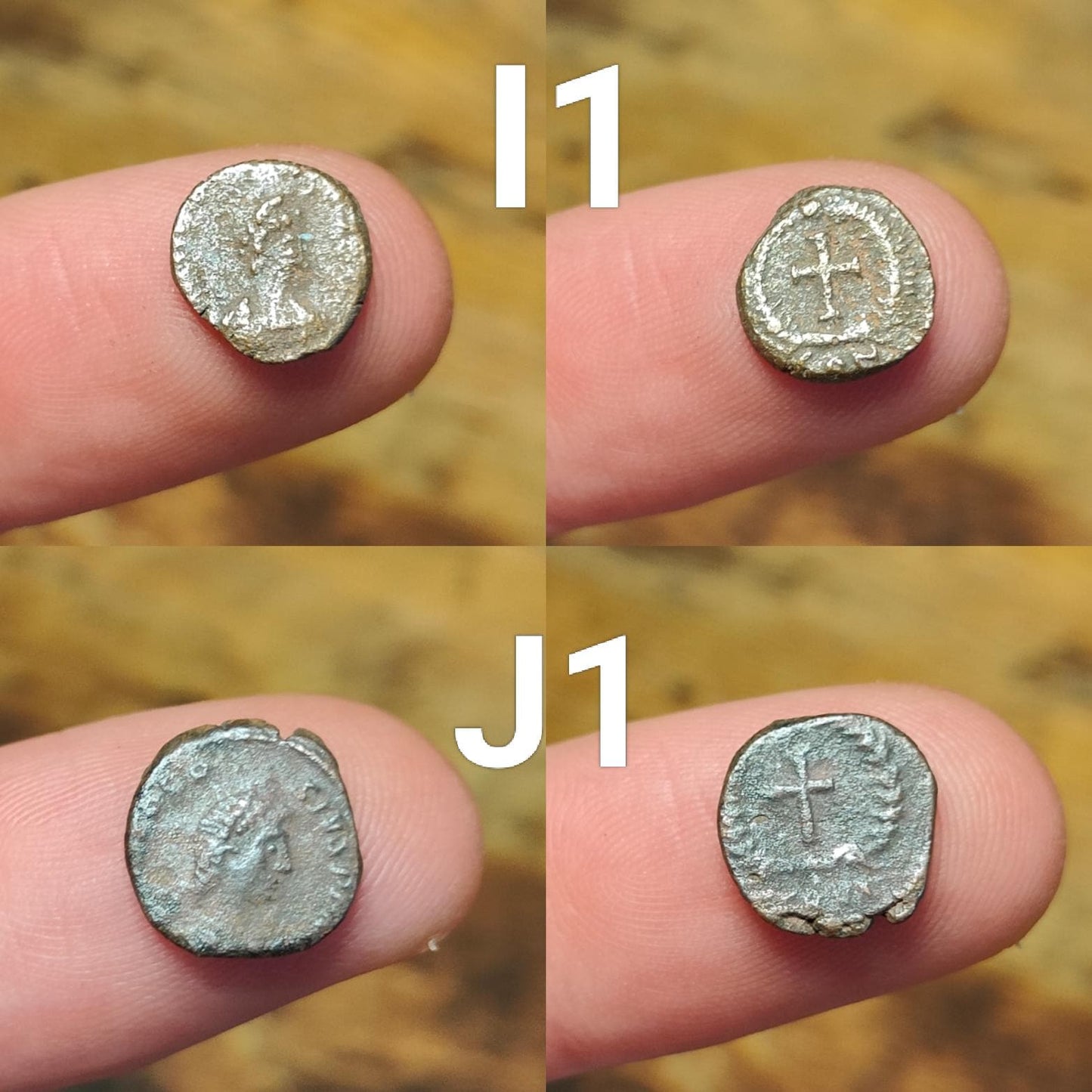 Ancient Roman/Greek minim coins, Genuine tiny coins over 1600 years old