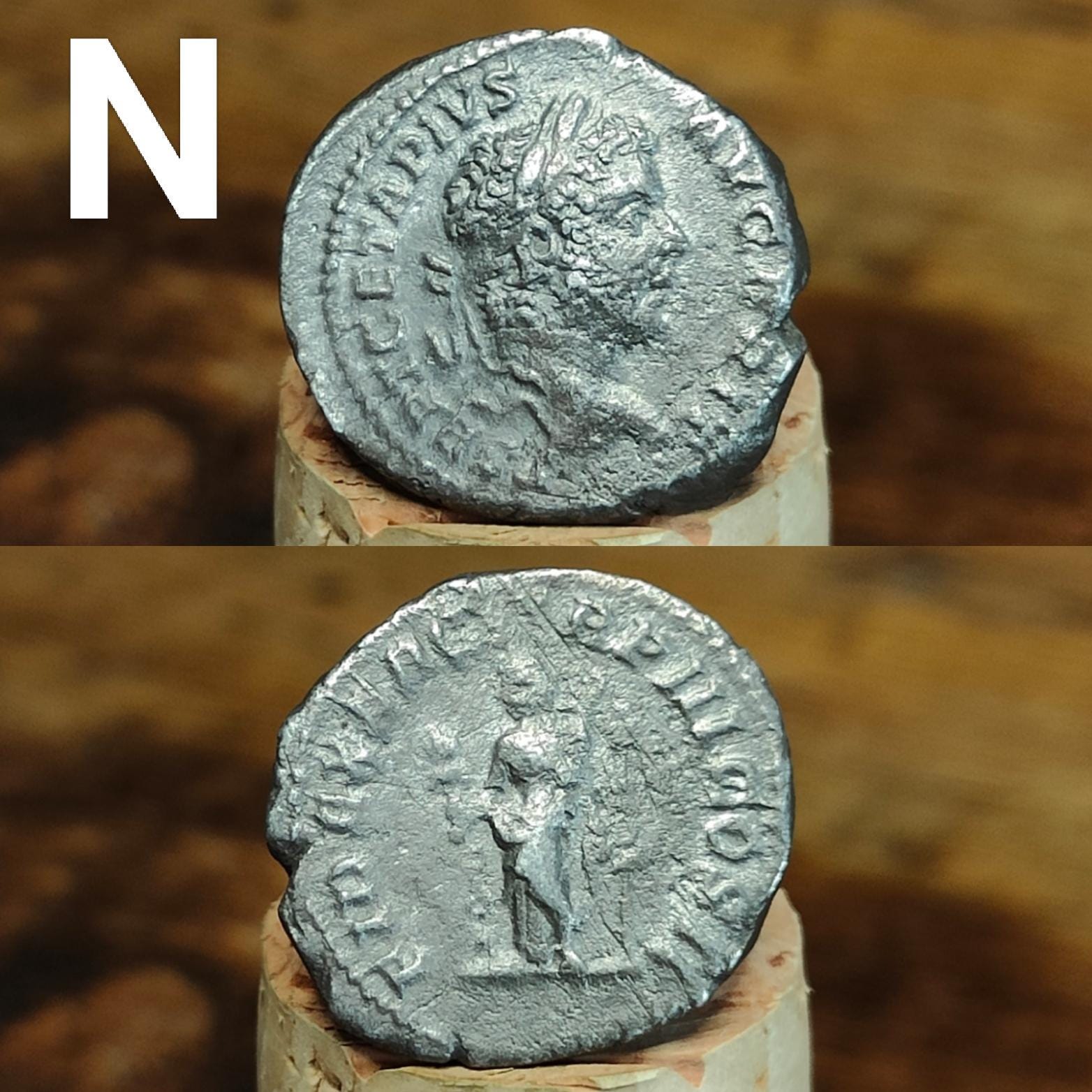 Authentic Roman silver Denarii featuring emperor of Rome, 1800 years old!