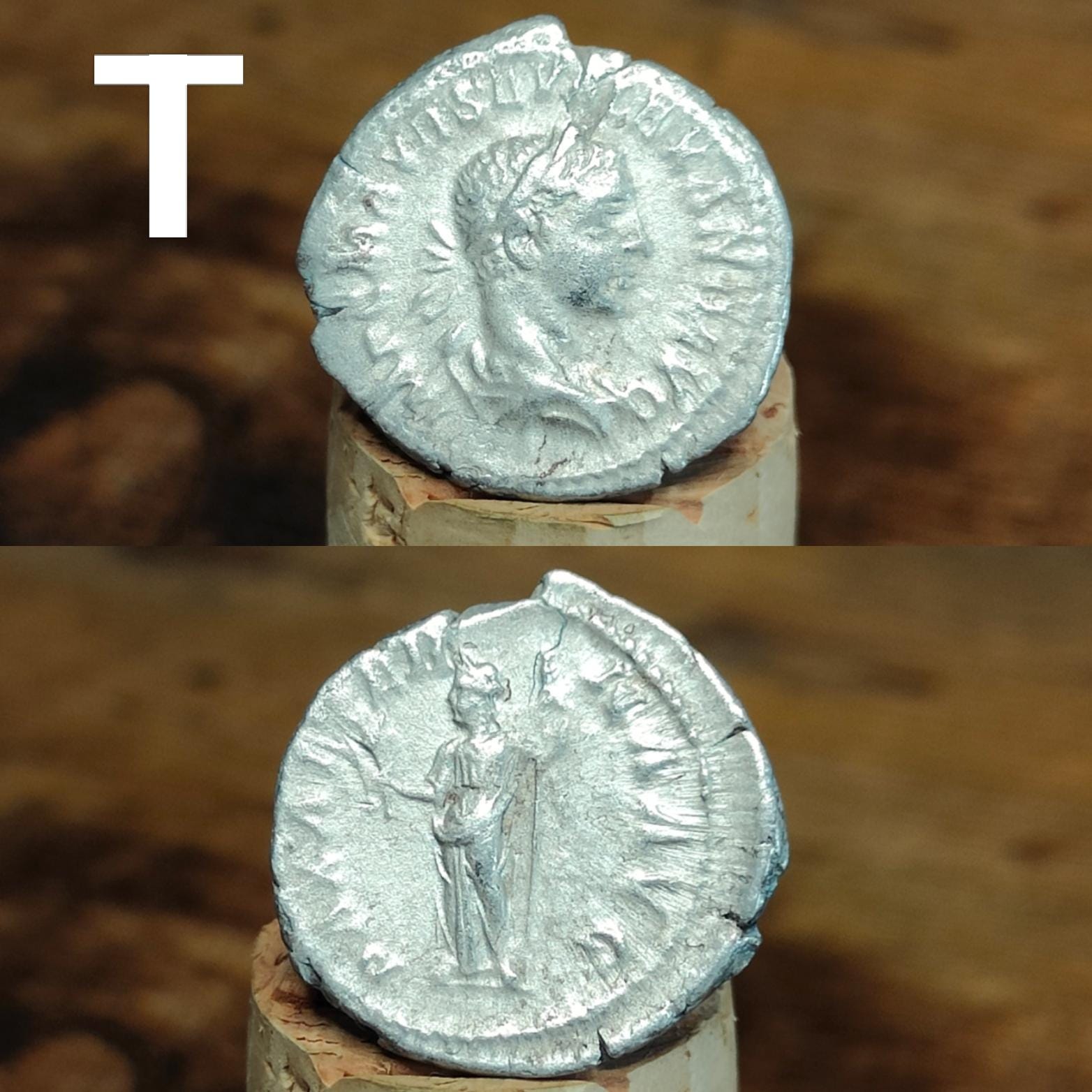 Authentic Roman silver Denarii featuring emperor of Rome, 1800 years old!