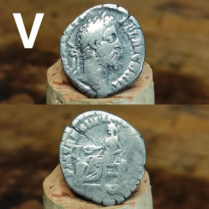 Authentic Roman silver Denarii featuring emperor of Rome, 1800 years old!