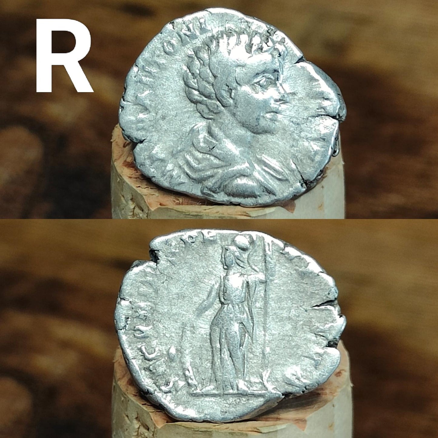 Authentic Roman silver Denarii featuring emperor of Rome, 1800 years old!