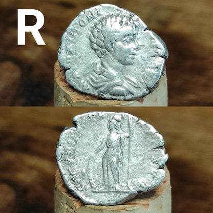 Authentic Roman silver Denarii featuring emperor of Rome, 1800 years old!