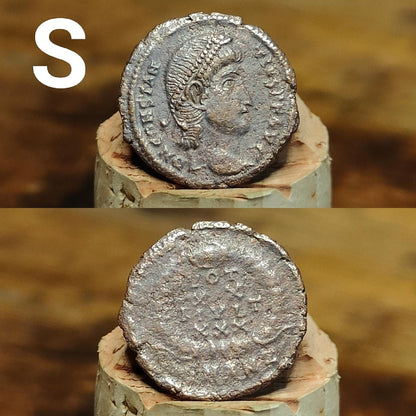 Cleaned Roman coins, ancient Nummus and Follis