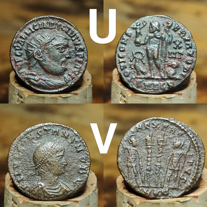 High grade Roman coins, 4th century ancient nummus