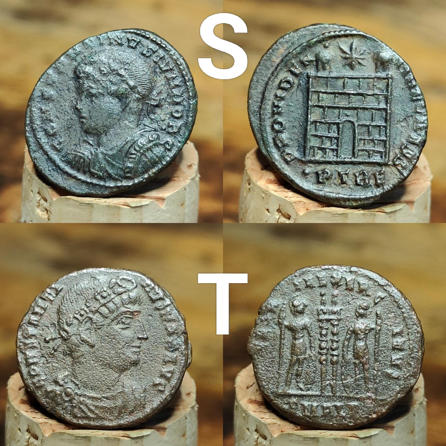 High grade Roman coins, 4th century ancient nummus