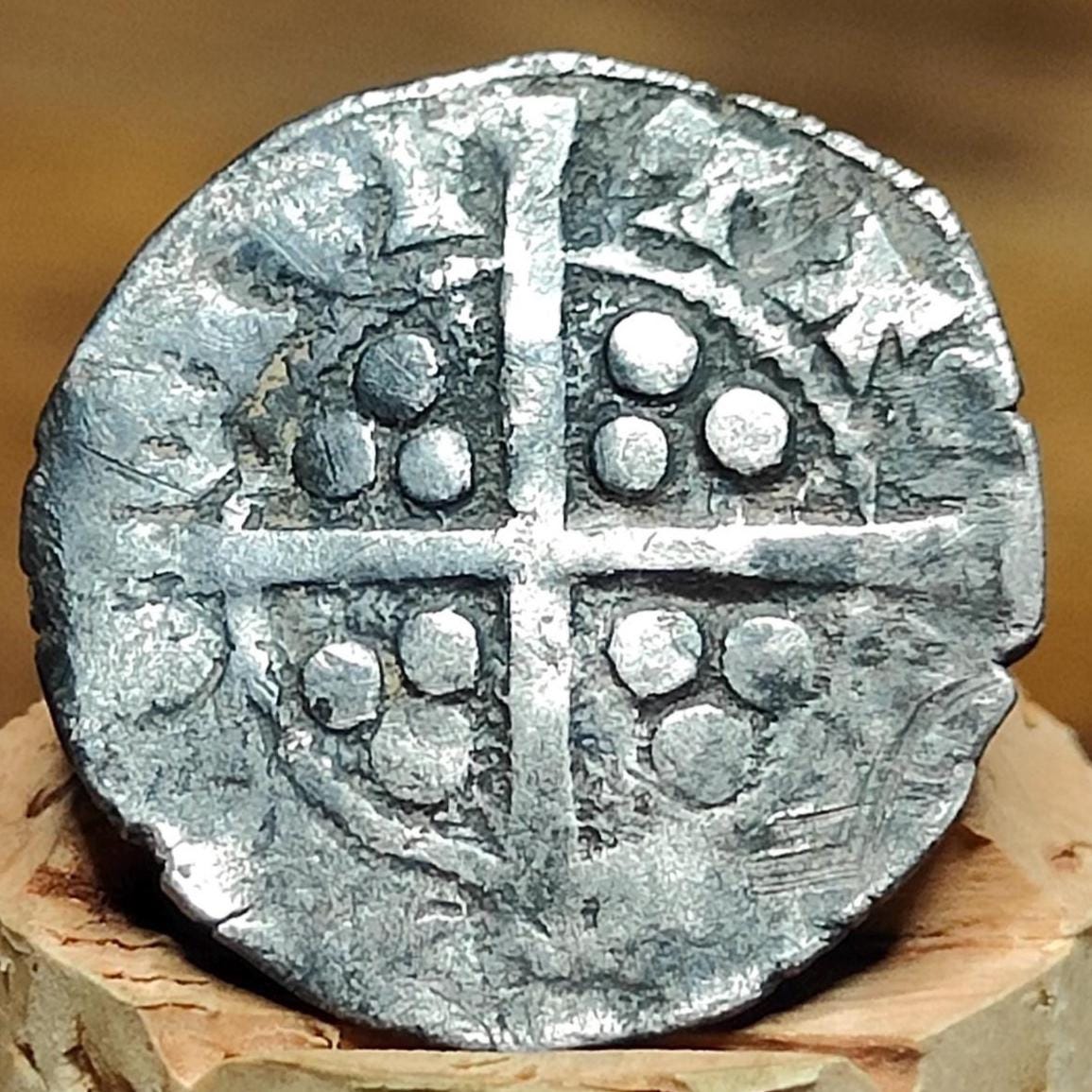 Medieval hammered silver penny coin, King Edward I , 700 years old
