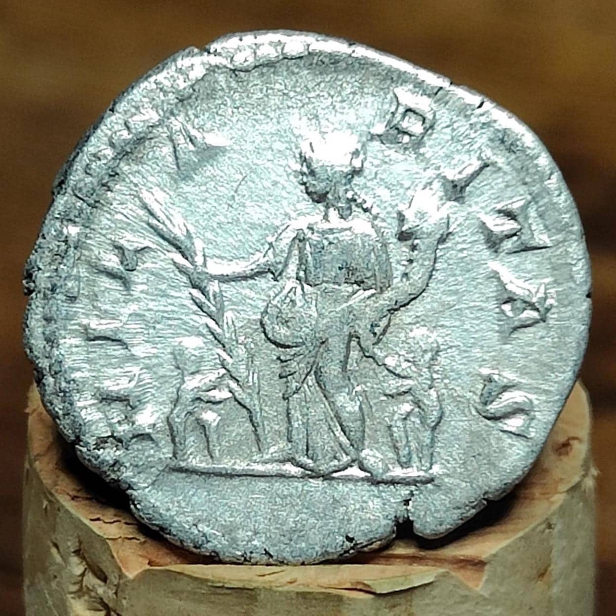 Julia Dommna Silver Denarius with Hilaritas reverse, Ancient roman coin