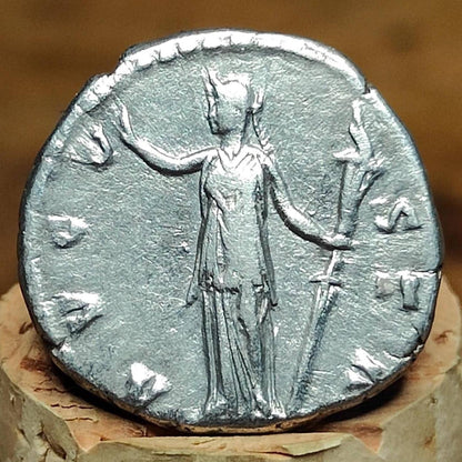 Faustina I Silver Denarius with Ceres reverse, Ancient roman coin