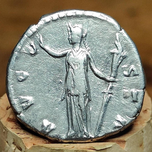 Faustina I Silver Denarius with Ceres reverse, Ancient roman coin