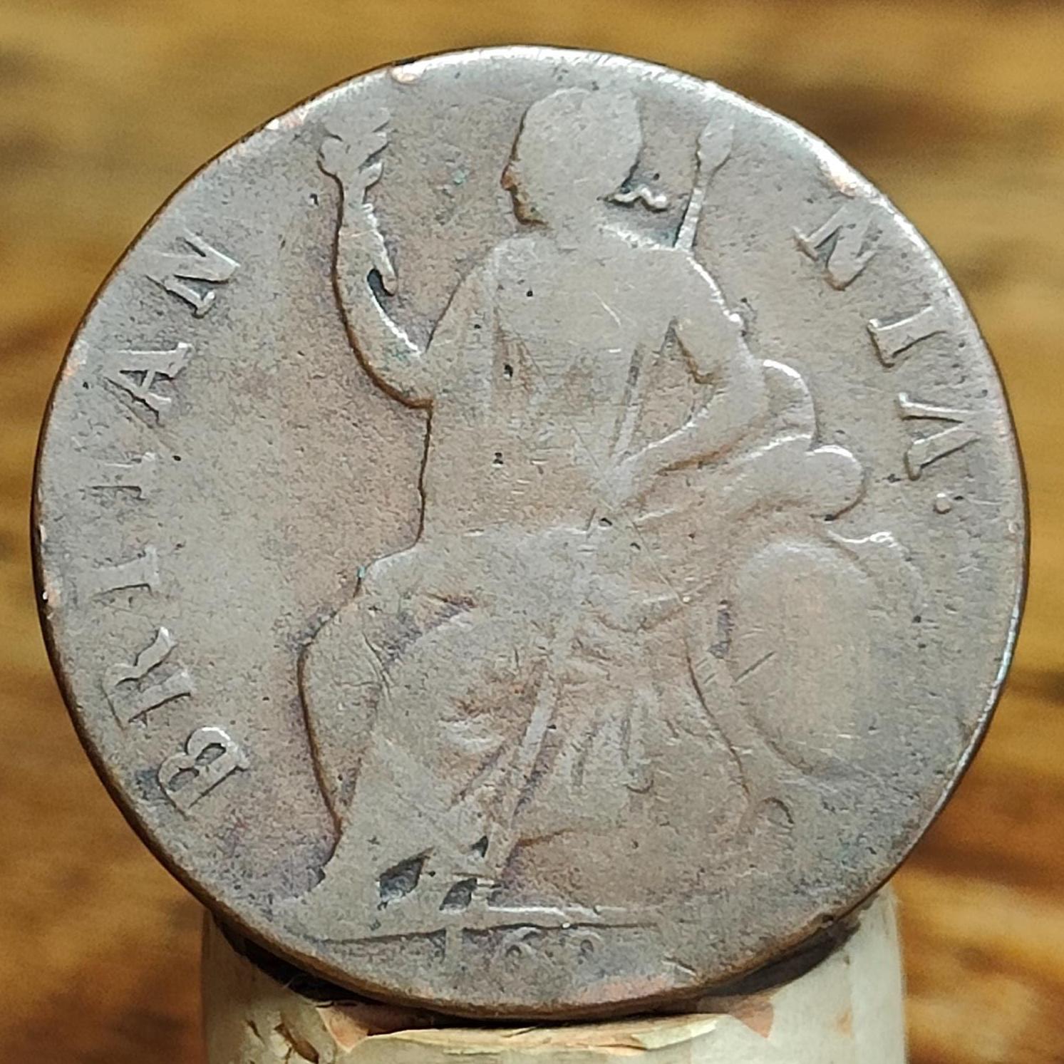 William & Mary half Penny, dated late 1690s - Georgian/ US colonial coin