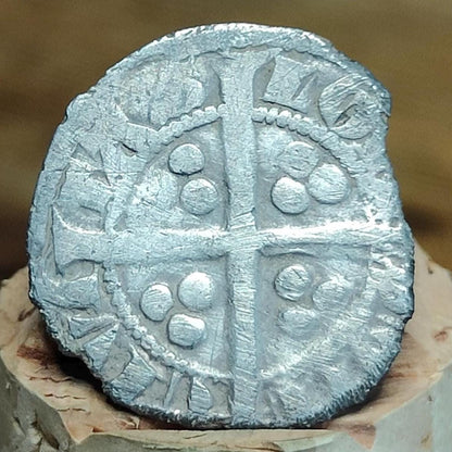 Medieval hammered silver penny coin of King Edward I, 700 years old