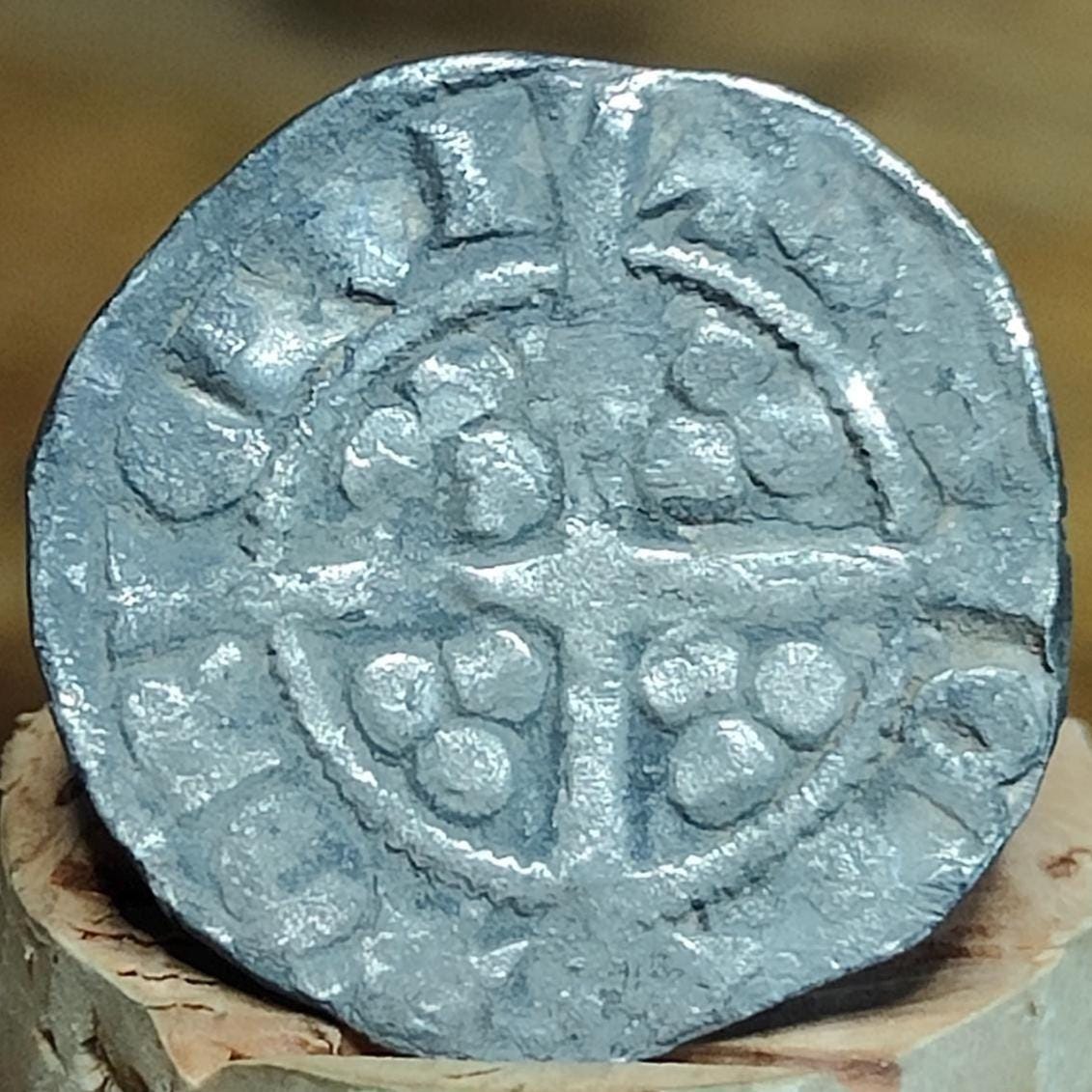 King Edward I Medieval hammered silver penny coin, 700 years old