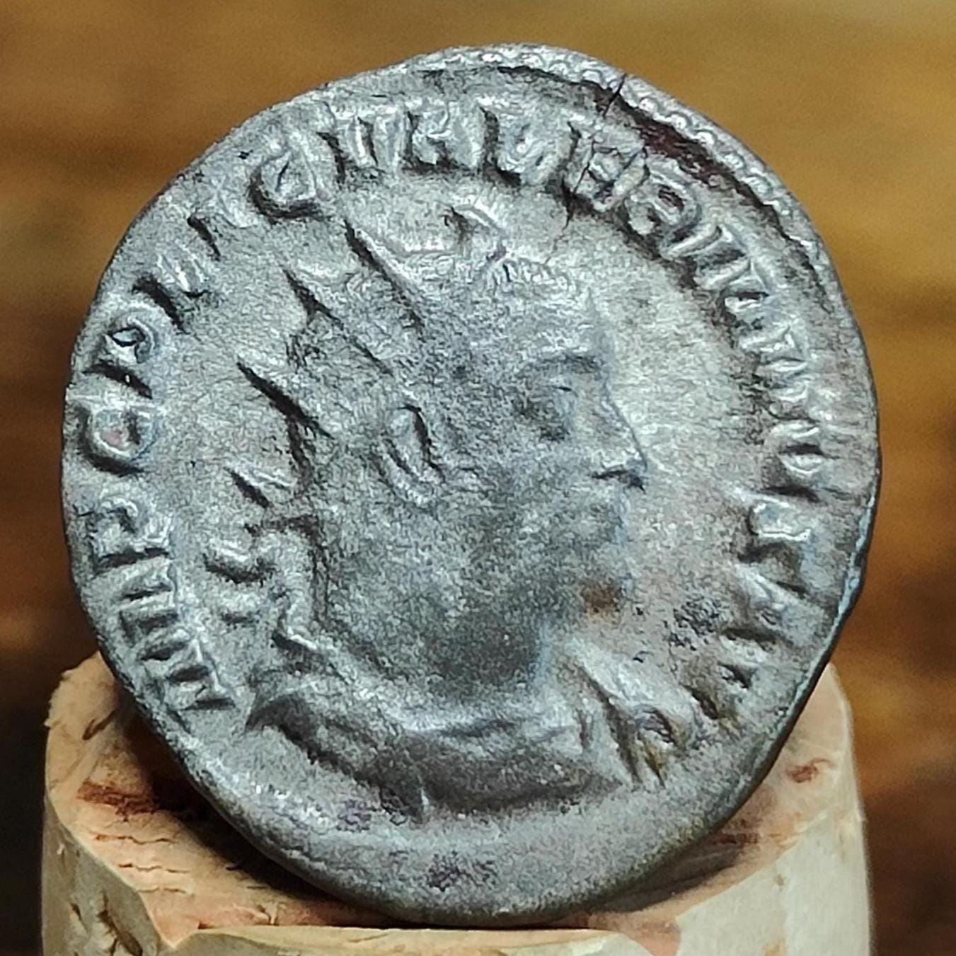 Valerian I Silver Antoninianus, Fides reverse, Authentic ancient roman double denarius.