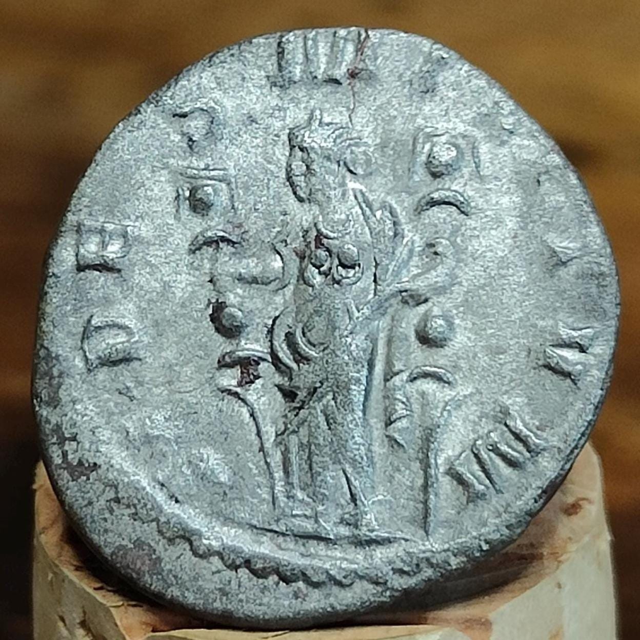 Valerian I Silver Antoninianus, Fides reverse, Authentic ancient roman double denarius.