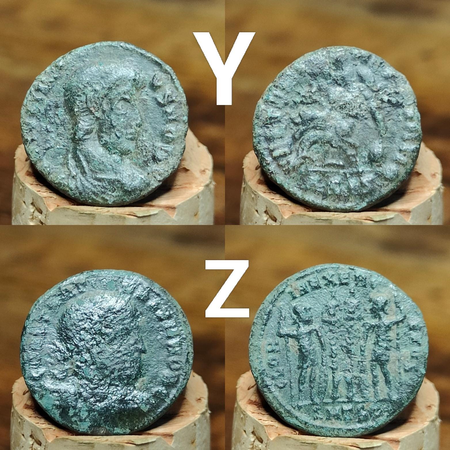 Roman coins, 4th century ancient nummus