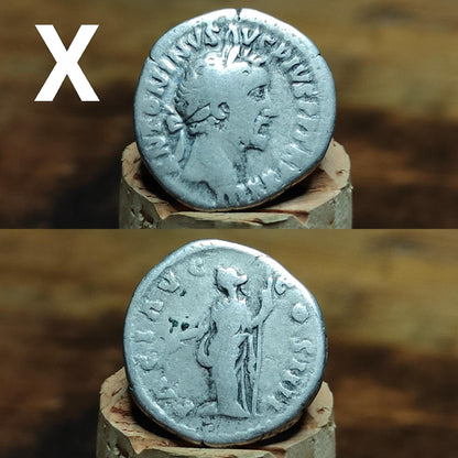 Authentic Roman silver Denarii featuring emperor of Rome, 1800 years old!