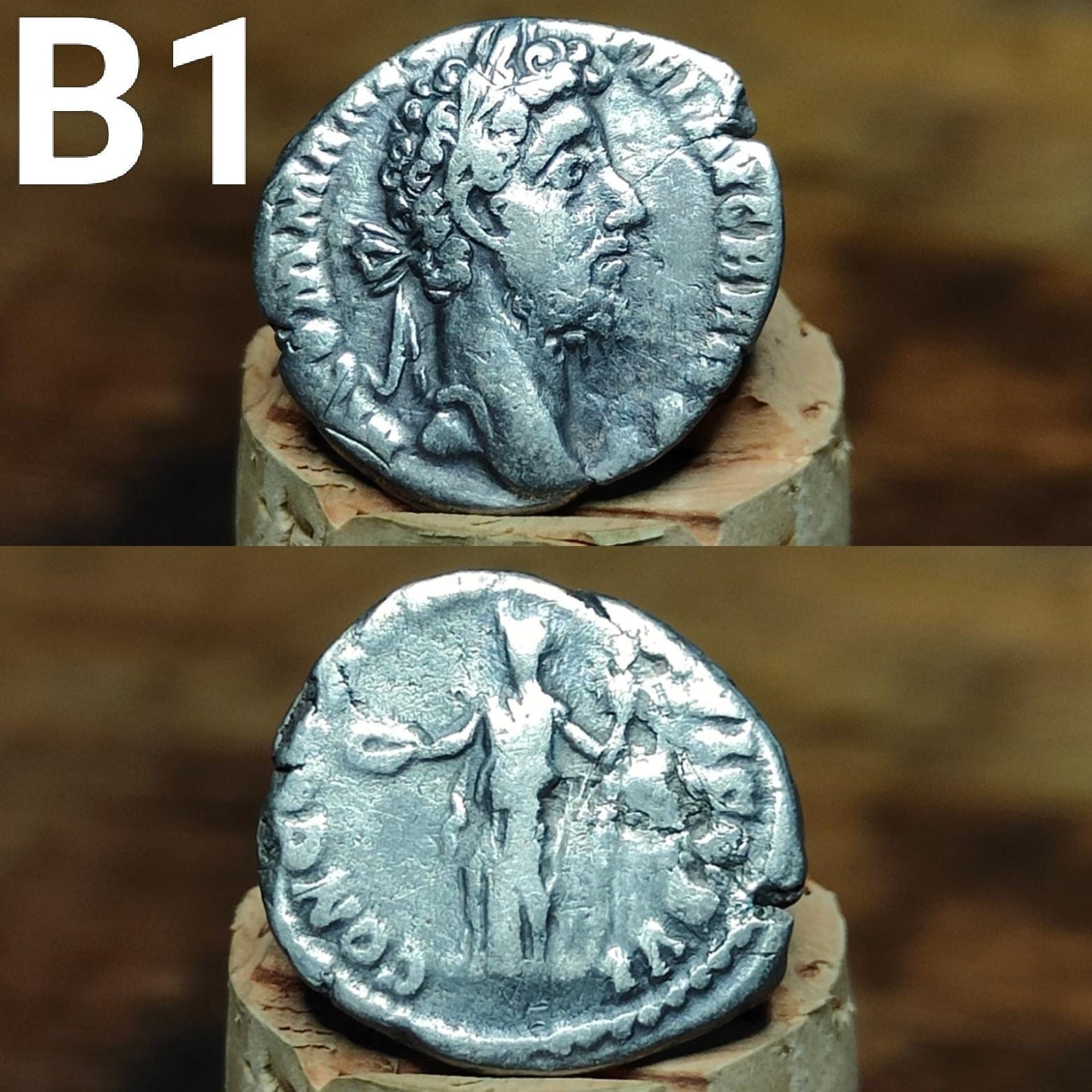Authentic Roman silver Denarii featuring emperor of Rome, 1800 years old!