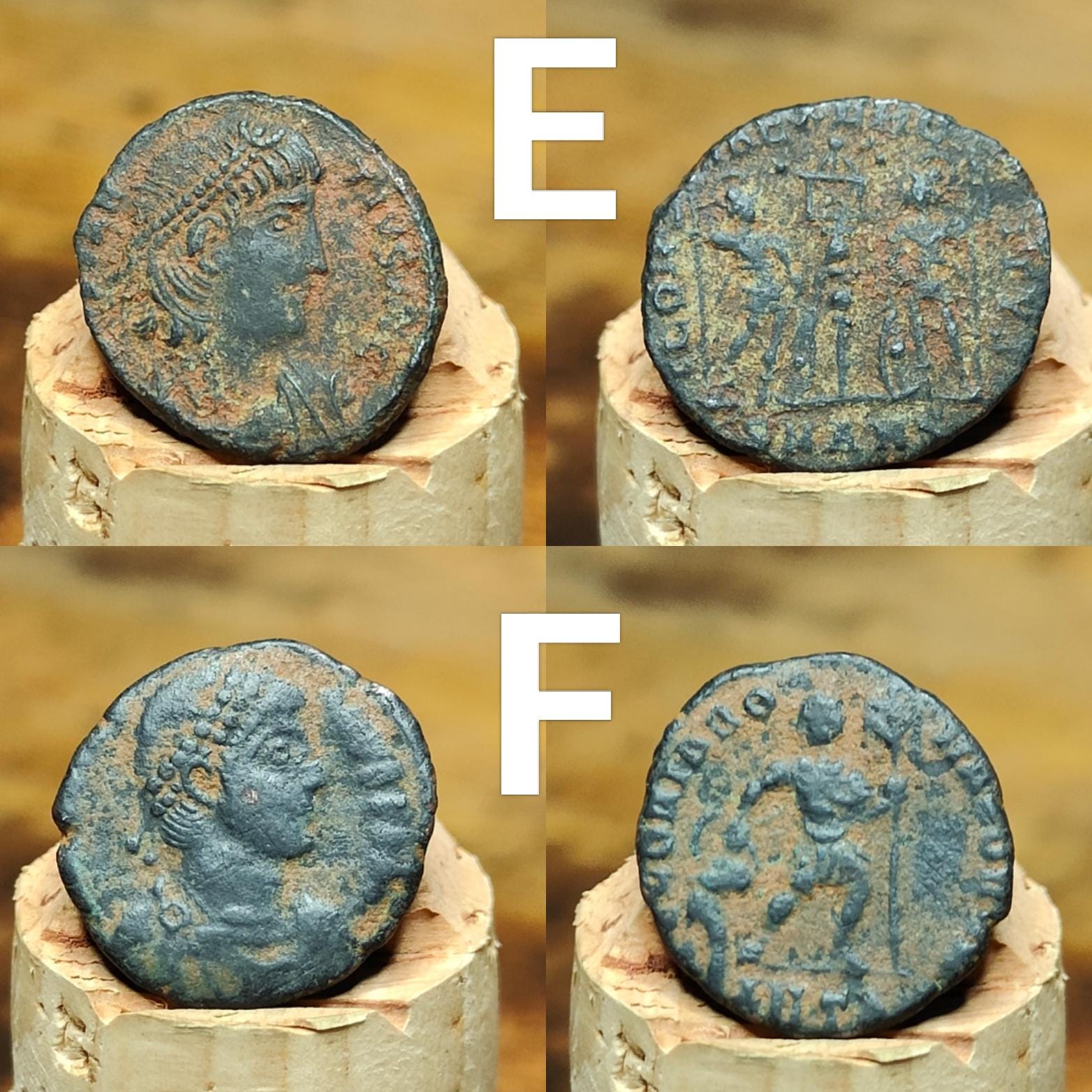 Very Fine Roman coins, 4th century ancient Nummus
