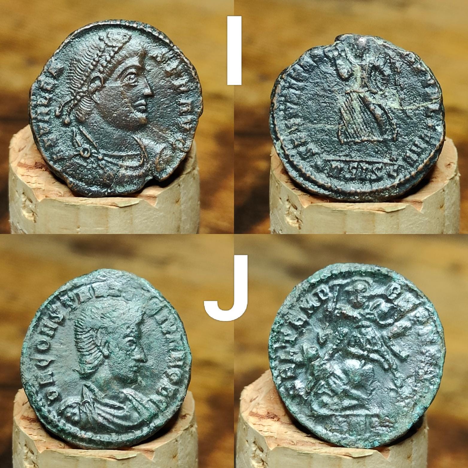Very Fine Roman coins, 4th century ancient Nummus