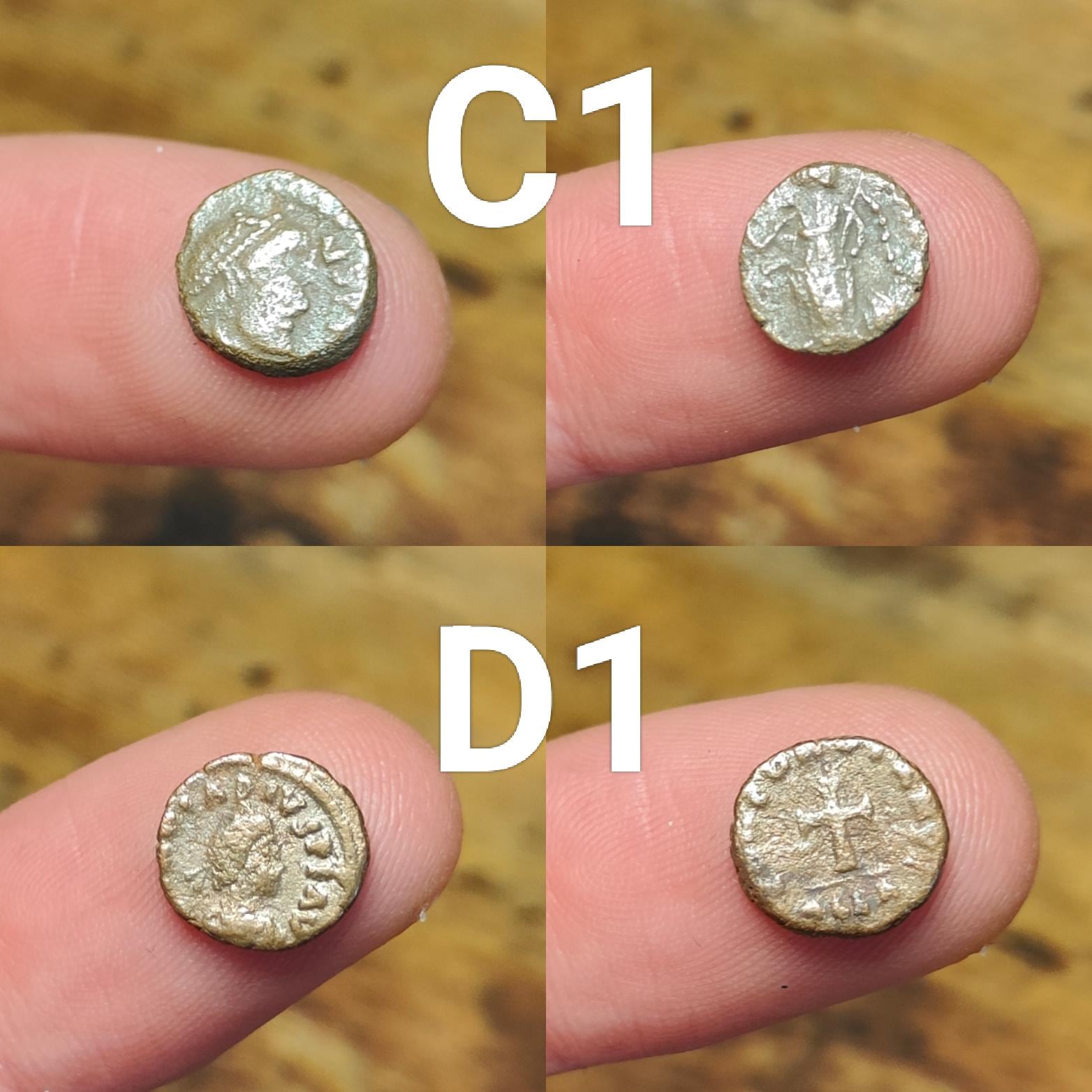 Ancient Roman/Greek minim coins, Genuine tiny coins over 1600 years old