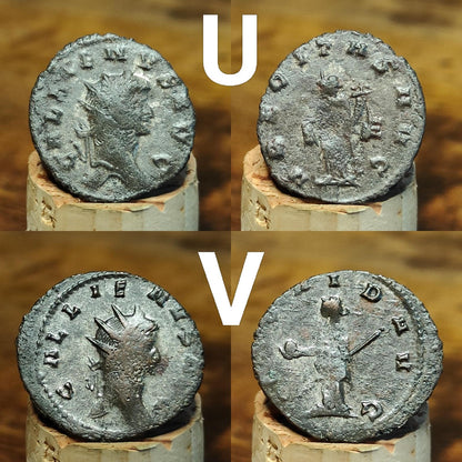 Gallienus Roman coins AE3, 3rd century ancient Antoninianus