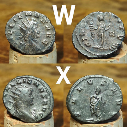 Gallienus Roman coins AE3, 3rd century ancient Antoninianus