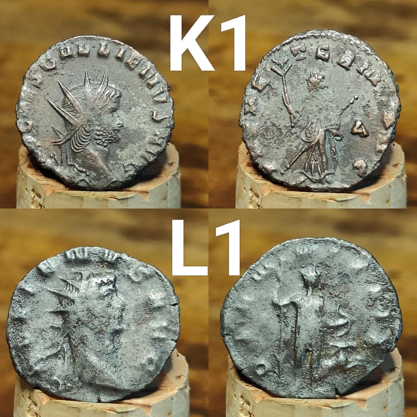 Gallienus Roman coins AE3, 3rd century ancient Antoninianus