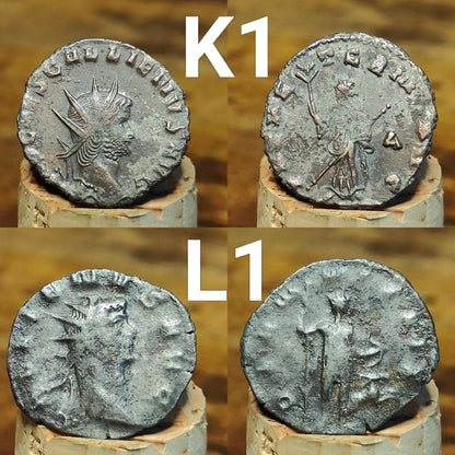 Gallienus Roman coins AE3, 3rd century ancient Antoninianus