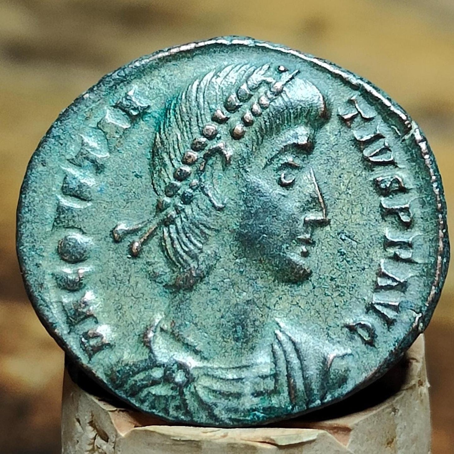 Constantius II Maiorina with fallen horseman reverse, high grade ancient Roman coin