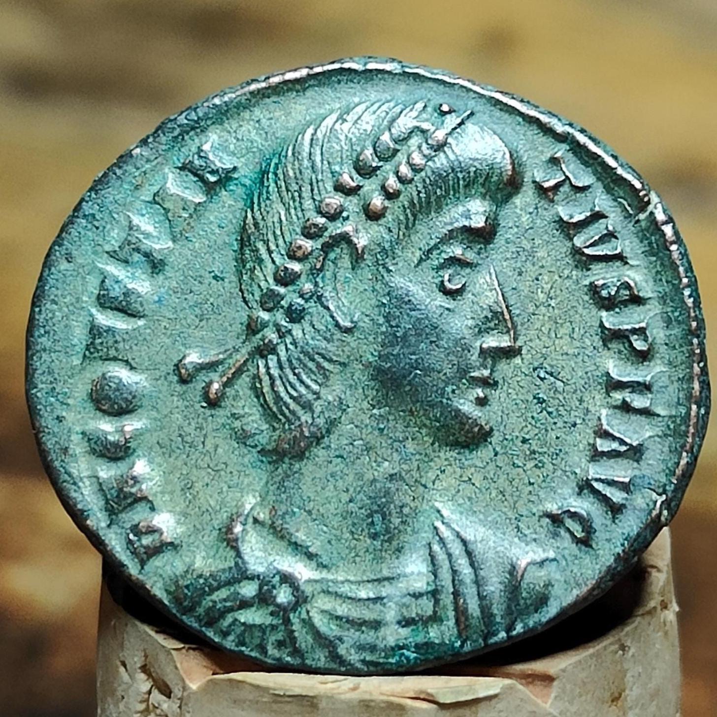 Constantius II Maiorina with fallen horseman reverse, high grade ancient Roman coin